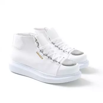 Chekich Мужская обувь Ботинки Белый цвет Искусственная кожа Оригинал Зима Осень Сезонные кроссовки на шнуровке Джентльмены Модные ботильоны