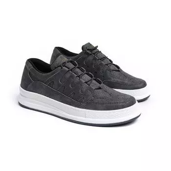 Chekich Мужская обувь Кеды серого цвета Искусственная кожа на шнуровке Удобные весенние и осенние сезоны 2023 Мода Белая подошва Легкая CH040