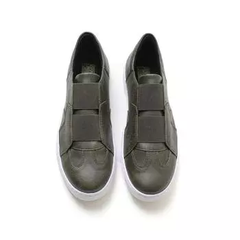 Chekich Мужская обувь, кроссовки, цвет хаки, искусственная кожа, резинка, закрытие, зеленый, весна и осень, повседневный спорт, легкий, CH033