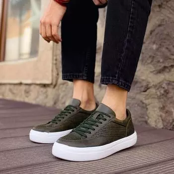 Chekich Мужская обувь Кроссовки Хаки Искусственная кожа 2023 Осенний сезон Повседневные кроссовки унисекс Свадебные офисные модные ортопедические увеличение роста CH015