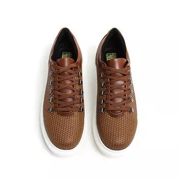 Chekich Мужская обувь Кроссовки Коричневый цвет Искусственная кожа на шнуровке Новые тенденции Весна Вулканизированный дизайн Свадьба Белая подошва Коричневая дышащая CH021