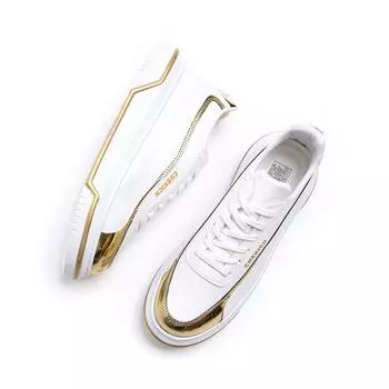 Chekich Мужская обувь Кроссовки Повседневная обувь Белое золото Желтый цвет Искусственная кожа на шнуровке Повседневная обувь Весна и осень Сезоны Роскошное золото CH041