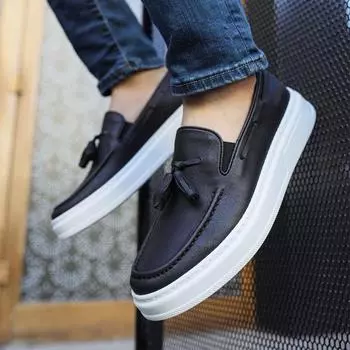 Chekich Мужская обувь Повседневная обувь Черная искусственная кожа без шнуровки Лето с высокой подошвой Удобные модные спортивные классические свадебные офисные костюмы CH127