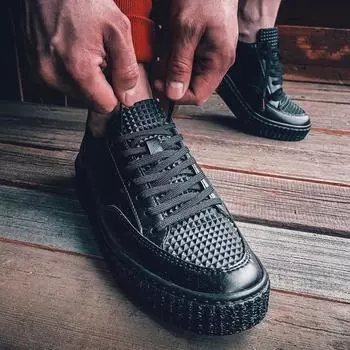 Chekich Мужская обувь Повседневная обувь Кроссовки для мужчин Черная искусственная кожа на шнуровке Офисная свадебная повседневная обувь Повседневная обувь Ортопедическая удобная CH017