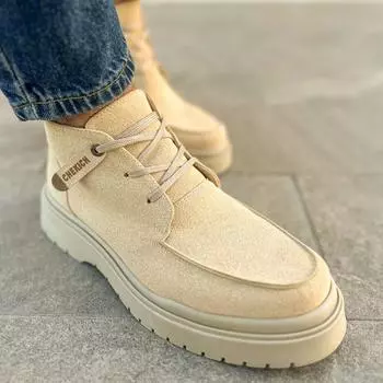 Chekich Original Мужские ботинки Бежевый цвет Ботинки Spring Vinter Chelsea Повседневные повседневные классические Ботильоны зимние нескользящие зимние высококачественные мода 2023
