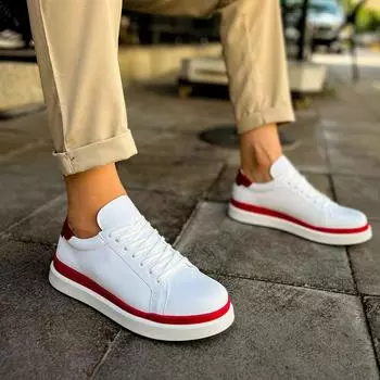 CHEKICH, оригинальные брендовые повседневные мужские кроссовки белого и красного цвета Santoni GBT, высококачественные кроссовки, мужская обувь специального дизайна, CH979