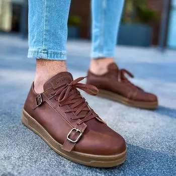 CHEKICH, оригинальные брендовые повседневные мужские кроссовки коричневого цвета с боковой пряжкой, высококачественная мужская обувь на шнуровке CH191