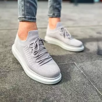 CHEKICH оригинальные брендовые трикотажные повседневные мужские кроссовки серого цвета высокого качества, мужская обувь на шнуровке CH307