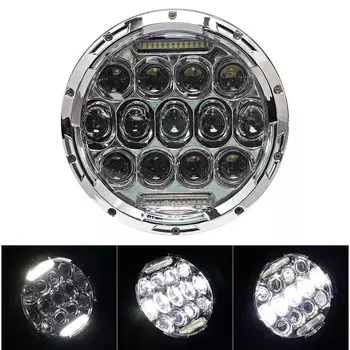 Chelhead 7-дюймовая фара мотоциклетная светодиодная фара с ДХО ближний/дальний свет белая круглая 75 Вт