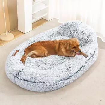 Человеческая будка для собак, зимняя теплая, съемная и моющаяся, большая подстилка для домашних животных, человеческая подстилка для сна, товары для животных 6XL180cm*115cm*25cm