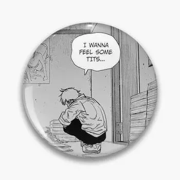 Человек с бензопилой, я хочу почувствовать грудь, настраиваемая мягкая пуговица, булавка для влюбленных, забавный милый металлический значок, модные украшения, шляпа, подарок для женщин