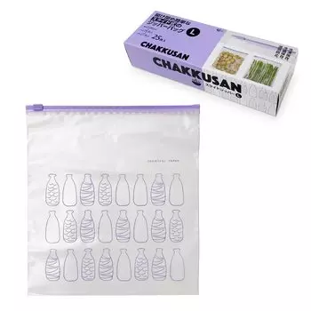 Chemical Japan Storage Bags Zipper Slide Type L Size 25 Sheets Height Width Thickness Frozen Refrigerated 27.9cm 26.8cm Approx. 0.06mm