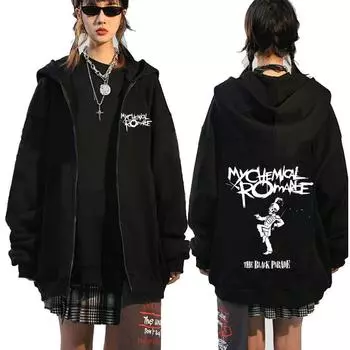 Chemical Romance Mcr Dead Zip свитер Black Parade Punk Emo Rock Zip Sweatshirt Men S красный