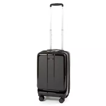Чемодан Ace, чехол для переноски, сумка для переноски, размер S, 1 ночь, 2 дня, 2 ночи, 3 дня, карман для ПК спереди, стопор на роликах, функция расширения емкости, два колеса чёрный