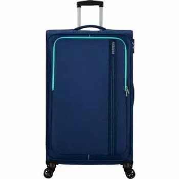 Чемодан American Tourister Sea Seeker Spinner Синего цвета 92,5 литра, 80 x 47,5 x 28,5 см.