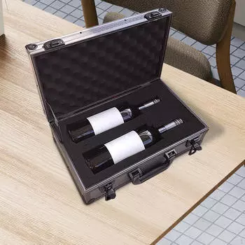 Чемодан для хранения вина, коробка для документов с ручкой, корпус из алюминиевого сплава