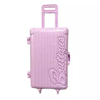 Чемодан для кукол, аксессуаров, покупок, путешествий, хранения, одежды, обуви, аксессуаров, игрушек, выдвижной ящик 13,6 г фиолетовый