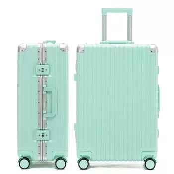 Чемодан для переноски, алюминиевый каркас, тихий, двойной ролик, легкий, большой, ударопрочный, стильный, рейтинг, бизнес-школа