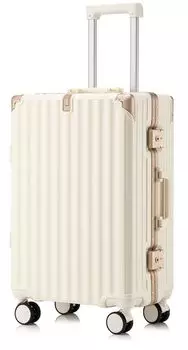 Чемодан для переноски Большая вместимость Алюминиевый каркасный тип со стопором USB-порт Подстаканник Скрытый крючок Функция переноски Легкий Ударопрочный Тихий