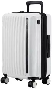 Чемодан-кейс MYTON Spinner Расширяемый 55см Матовый белый [Samsonite] Ручная кладь 55/20 35/40л 3.1кг