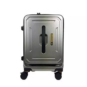 Чемодан Lakes C Gear Front Open Size 19 дюймов, расширяемые амортизирующие ролики с подвеской и стопором, тонкий силуэт, шампанское золото [Five & Mt]