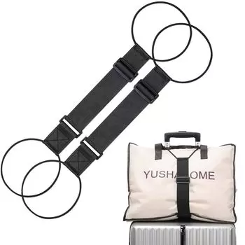 Чемодан Набор для крепления багажа Удобный для путешествий Регулируемый для заграничных поездок Удобный для бизнеса Передвижной ремень, 2, Ремень, Товары, Длина, Путешествия, Сумки,