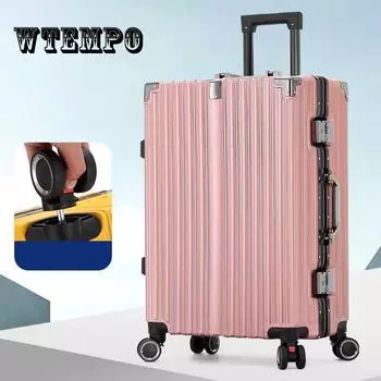 Чемодан Password Box 22 дюйма/24 дюйма/26 дюймов/28 дюймов, большая вместимость, высококачественная алюминиевая рама, универсальный чемодан на колесиках для деловых поездок 22 inches белый