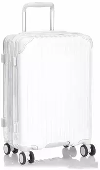 Чемодан с бесшумными тормозами, ролики, многофункциональная модель CAT558ST, гарантия включена, 36 л, 51 см, глянцевый белый [грузовой], ручная кладь, 3,1 кг