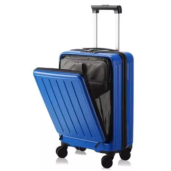 Чемодан с открытым верхом, чехол для переноски, передний карман, сверхлегкий, с застежкой-молнией сверху, несколько карманов для хранения, популярный, тихий, маленький, с замком TSA в комплекте