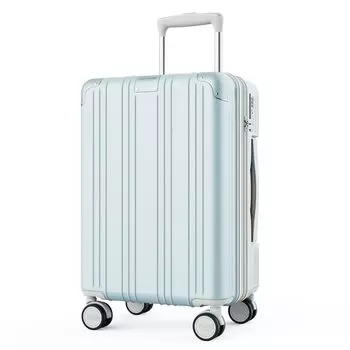 Чемодан с расширением Carry S YKK hidden large оснащен функцией TSA business light blue [MONOMI], чехол для ручной клади, размер 40 л, легкий,