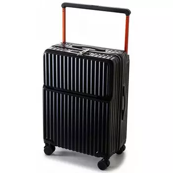 Чемодан с широкой ручкой, чехол для переноски, открывающийся спереди, USB-порт, порт для зарядки, подстаканник, бизнес, 1 ночь, 2 ночи, легкий, большой, тихий, с двойными колесами и