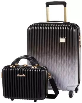 Чемодан с жестким внутренним пространством TSA midnight [Siffle] молния, размер 48, размер S, LUN2116-48, разрешена ручная кладь, размер 32 л, размер 30 см, размер 2,8 кг, антибактериальный, замок,