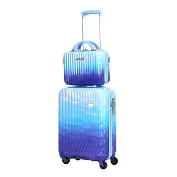 Чемодан с жесткой внутренней молнией TSA Water S размера Siffle, размер LUN2116-48, разрешена ручная кладь, 32 л, см, 2,8 кг, антибактериальный, замок, Sky,