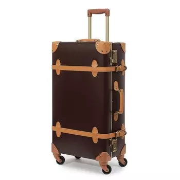 Чемодан Симпатичный Классический Чехол для переноски Симпатичный Рейтинг Ретро Классический Тихий Легкий Размер S [urecity] (коричневый, (20 ручная кладь 34л))