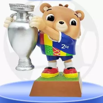Чемпионат по футболу Tophy 2024 Европейская копия Кубка Делоне по футболу Талисман Кубка Европы Футбольная награда из смолы Спорт 44cm