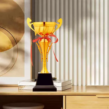 Чемпионский футбольный трофей — металлическая награда премиум-класса за соревновательные мероприятия 28cm