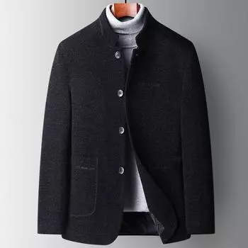 Chenel Осень и зима Новая красивая мужская повседневная куртка с воротником-стойкой Куртка для людей среднего возраста Куртка для папы Мужская стеганая куртка M