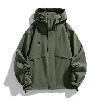Chengmai Hooded Pleated Light Outdoor Jacket Loose Profile Hooded Thin Jacket Jacket Casual Light M