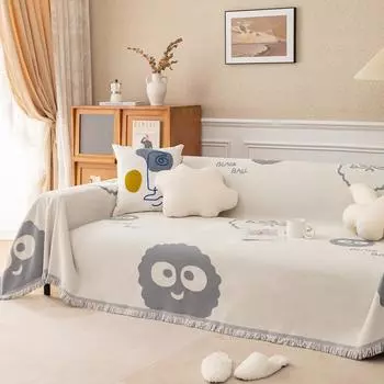Chenille Cover Cloth Cartoon Sofa Towel Thickened Non-Slip Winter Sofa Cushion Cover Towel 180*130