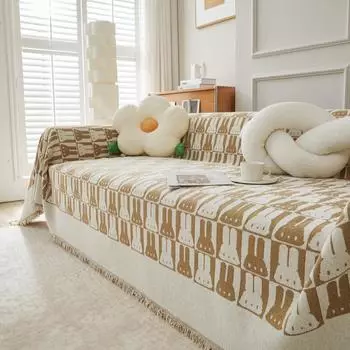 Chenille Double Sided Use Sofa Cover Non-slip Bohemia Couch Blanket 4 Seasons Universal Picnic Sofa Slipcover Living Room 180x130