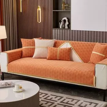 Chenille Four Seasons Universal Sofa Cushion Modern Simple Solid Color Non-Slip Leather Sofa Special Cover Cover 70*70cm
