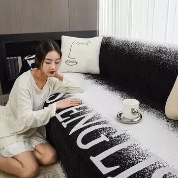 Чехол для дивана из шенилла, всесезонный, можно стирать в стиральной машине, пыле- и пятноотталкивающий чехол для дивана 180*130cm