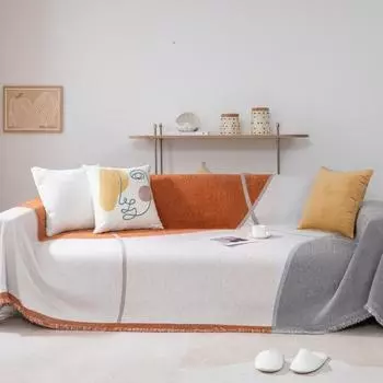 Чехол для дивана из жаккарда из шенилла, всесезонный, противоскользящий, чехол для дивана, одеяло с защитой от царапин у кошек 180*130cm