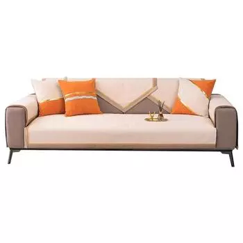 Chenille Jacquard Sofa Cushion Light Luxury Style Non-slip Cushion Simple Fashion Sofa Towel Sofa Cover Retail 70*70cm