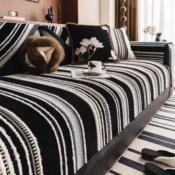 Chenille Modern Minimalist Sofa Cushions Luxury Sofa Cover With Ancient Chinese Style For All Seasons Anti-slip Straight cover 70x70cm 1pcs