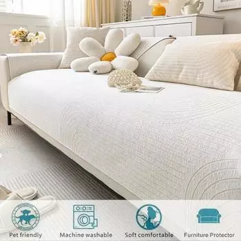 Chenille Non-slip Sofa Mat Nordic Solid Color Sofas Towel for Living Room Luxury Corner Couch Cushion Seat Pad Home Decor Carpet A 70x70