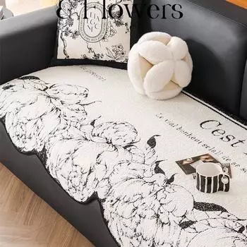 Chenille Retro Sofa Cushion Living Room Sofa Cushion Sofa Cover Cover Anti-slip Cushion 90*90cm