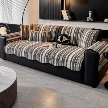 Chenille Sofa Cover Alien Four Seasons Universal Seat Cushion Anti Slip Scouch Mat and Backrest Towel 70x70cm