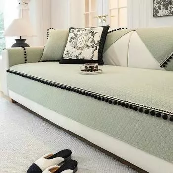 Chenille Sofa Cover Non-slip Four Season Sofa Cushion Luxury Jacquard Corner Sofas Protector Towel for Living Room Decor A 70x70