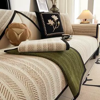 Chenille Sofa Covers For Living Room Non-Slip Four Seasons Universal Sofa Cushion French Style Vintage Home Couch Covers Towel 70x70